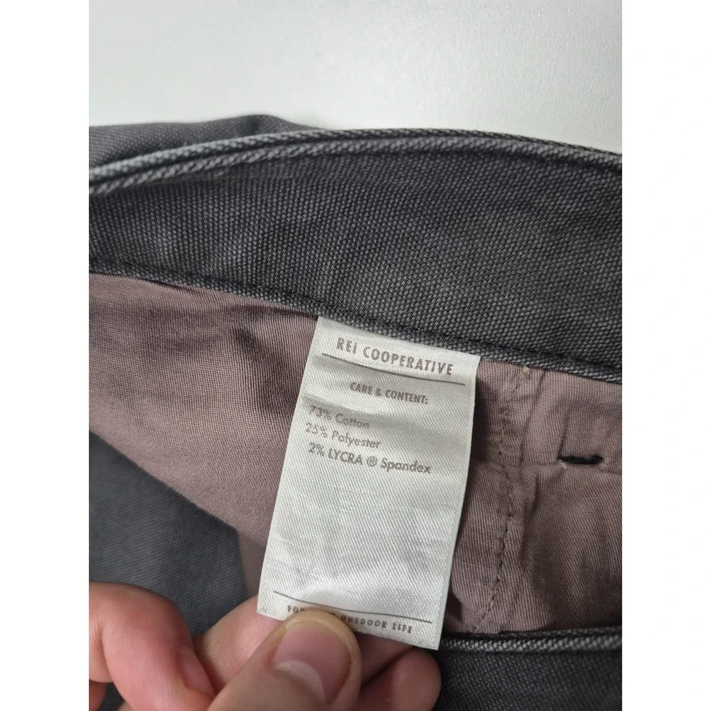 REI Co-op Women's Trailsmith Pants Utility Style Canvas Gray 14 Double Knee